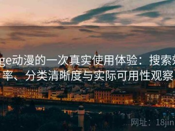 age动漫的一次真实使用体验：搜索效率、分类清晰度与实际可用性观察