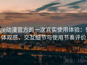 age动漫官方的一次真实使用体验：整体观感、交互细节与使用节奏评价