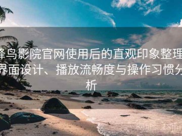 蜂鸟影院官网使用后的直观印象整理：界面设计、播放流畅度与操作习惯分析