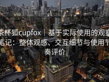 茶杯狐cupfox｜基于实际使用的观察笔记：整体观感、交互细节与使用节奏评价