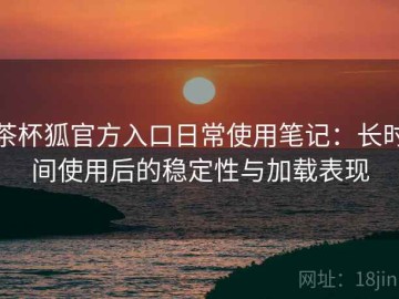 茶杯狐官方入口日常使用笔记：长时间使用后的稳定性与加载表现