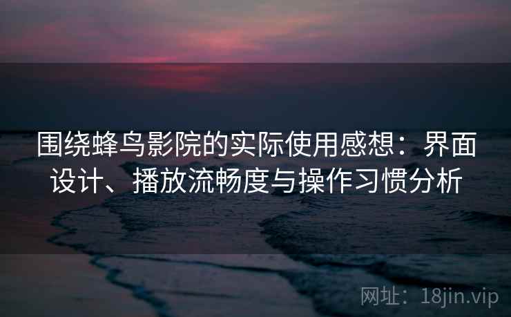 围绕蜂鸟影院的实际使用感想：界面设计、播放流畅度与操作习惯分析