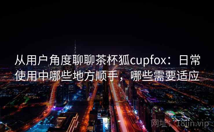 从用户角度聊聊茶杯狐cupfox：日常使用中哪些地方顺手，哪些需要适应