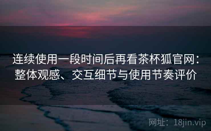 连续使用一段时间后再看茶杯狐官网：整体观感、交互细节与使用节奏评价